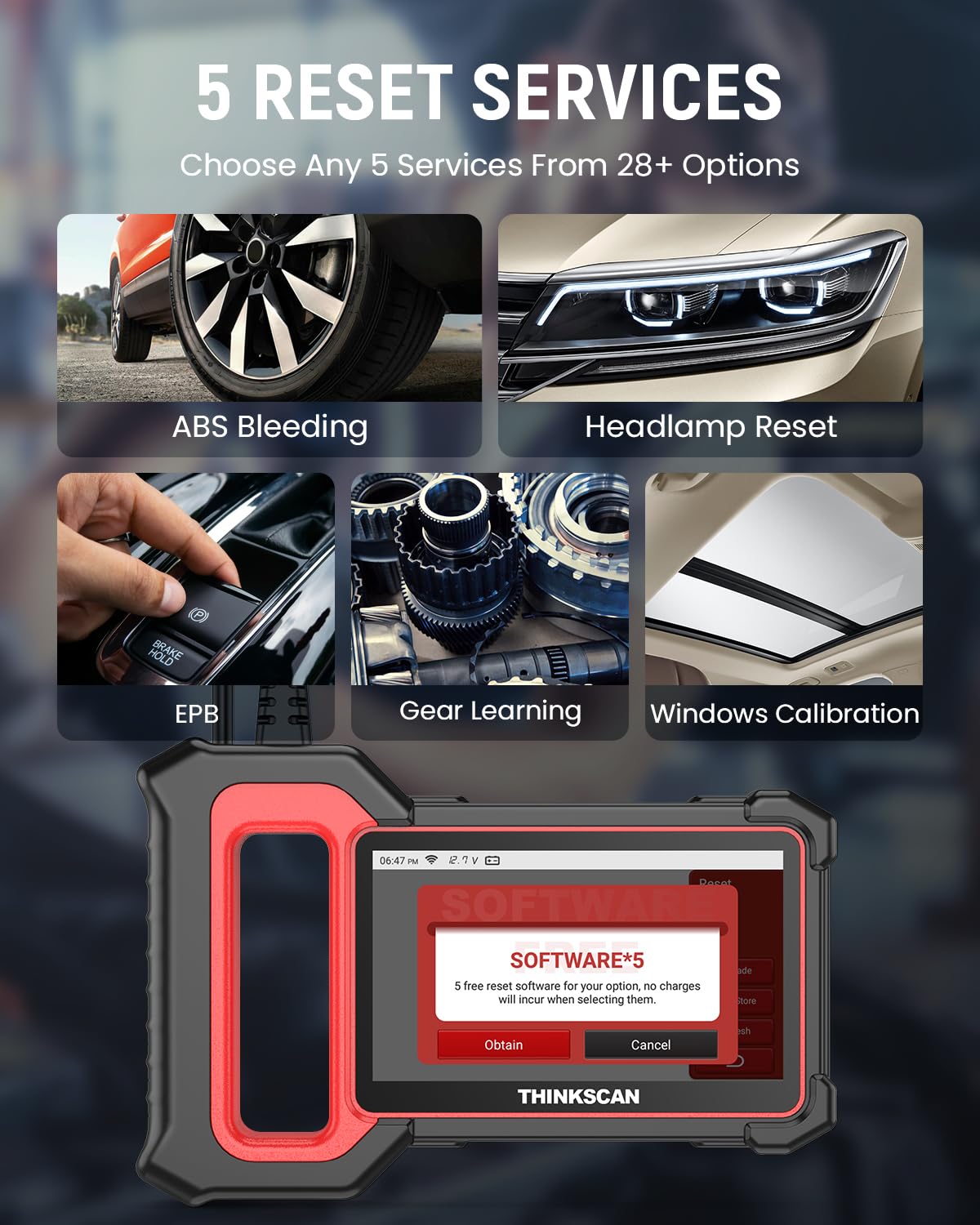 thinkcar ThinkScan Plus S7 OBD2 connector and ports, secure reliable connection