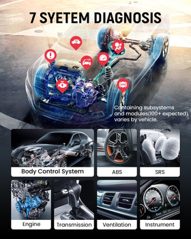 thinkcar ThinkScan Plus S7 touchscreen interface displaying menus, easy navigation