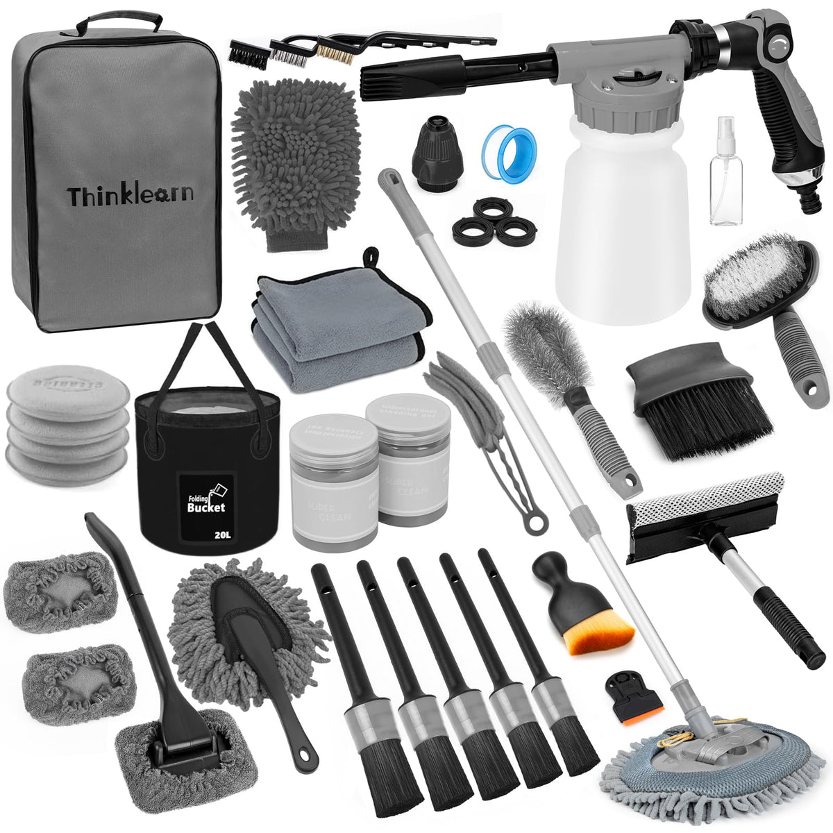 ThinkLearn kit front packaging showing full 33-piece set and organization benefit