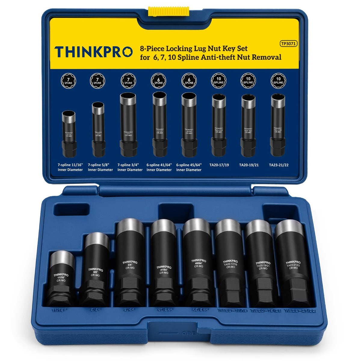 Thinkpro front packaging showing full spline lug key kit and benefits