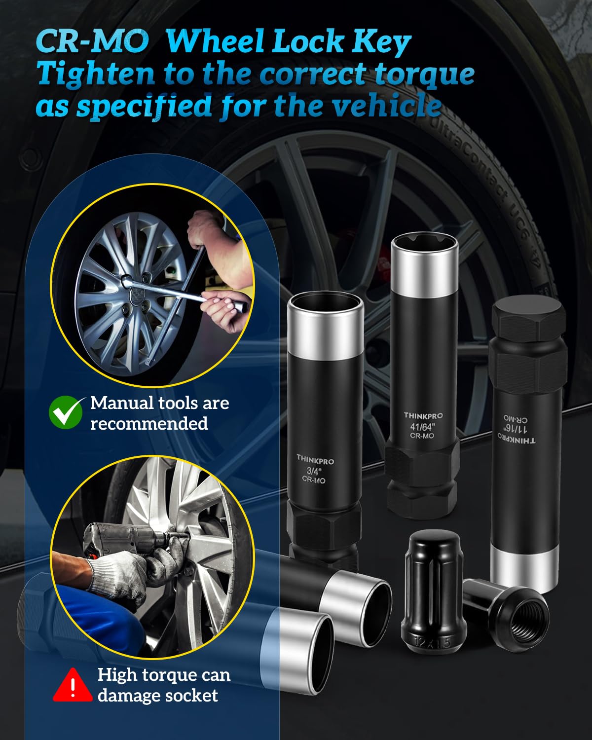 Thinkpro socket in use removing a spline wheel lock offering safe, non-damaging removal
