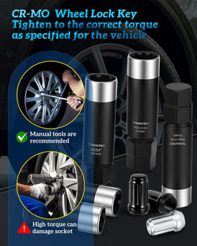 Thinkpro socket in use removing aftermarket lug nut for quick roadside service
