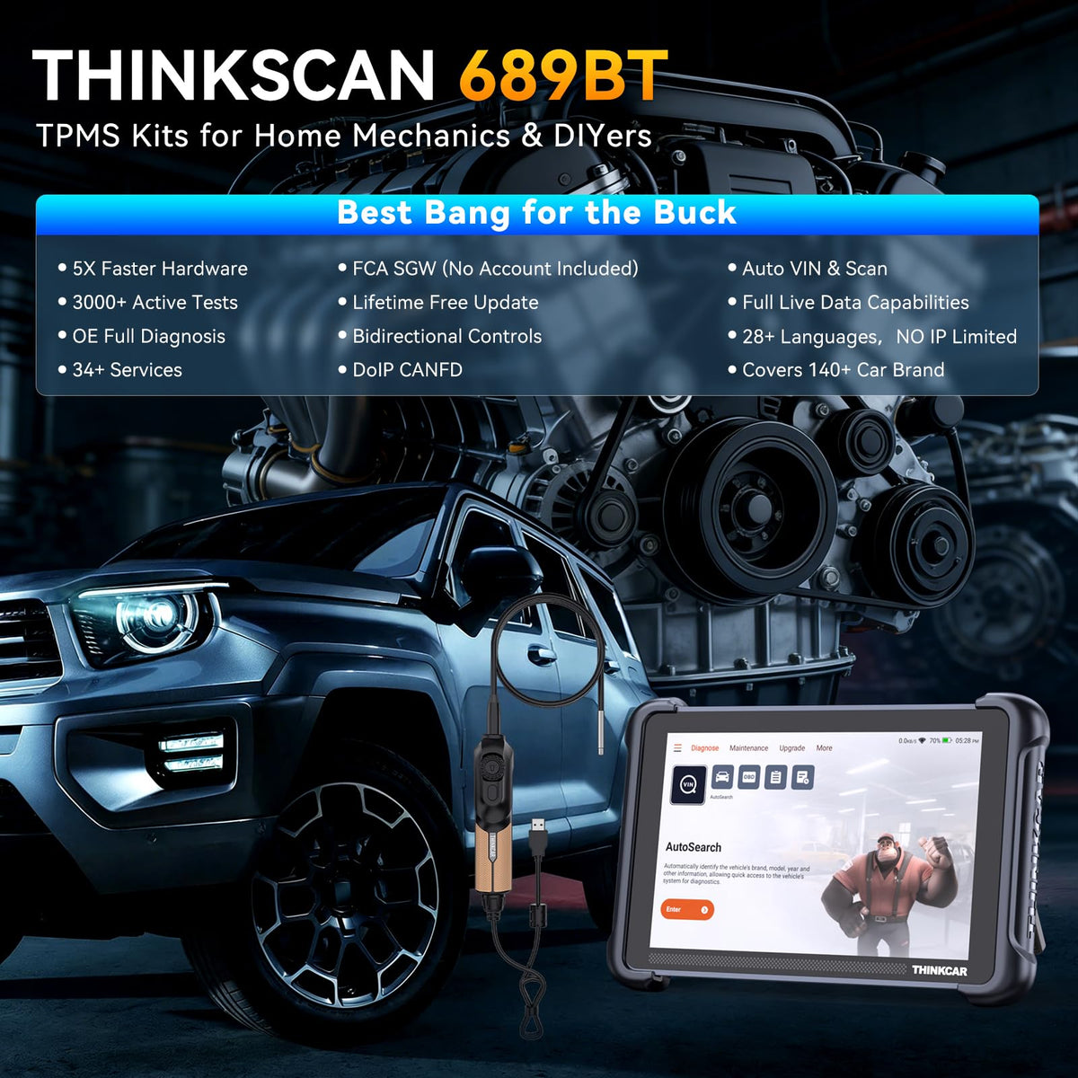thinkcar thinkscan screen displaying live data graphs and gauges for clearer fault analysis
