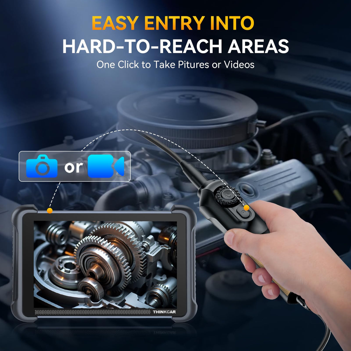 thinkcar tk101 seven-piece toolset laid out for fast minor repairs during diagnostics