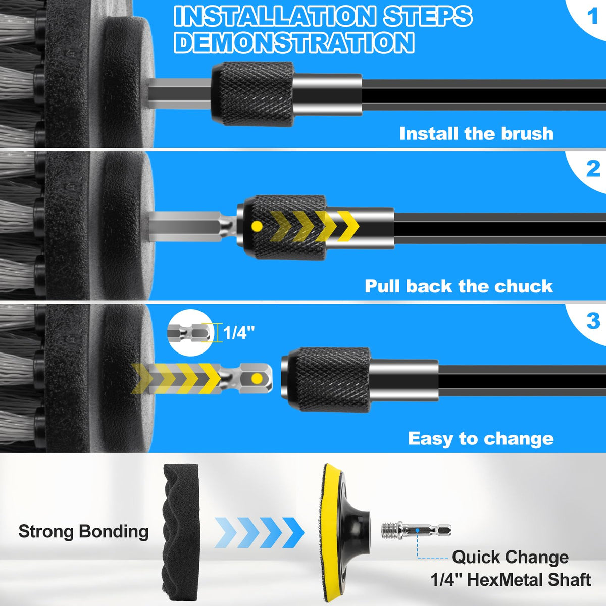 THINKWORK assorted hand detailing brushes neatly arranged for vents, seams, and tight crevices