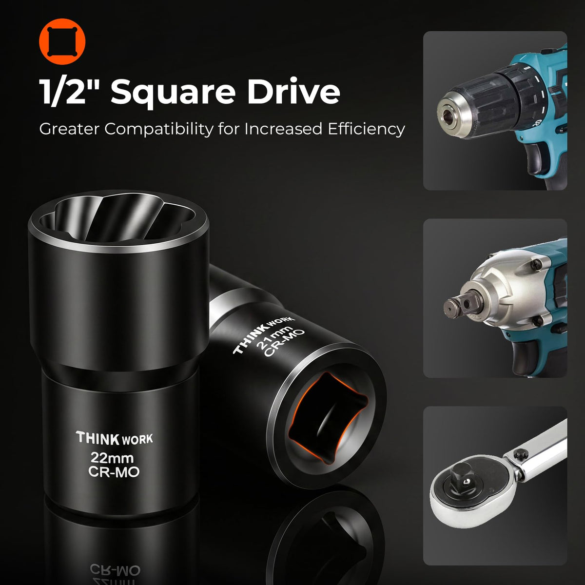 THINKWORK drive adapter and knockout pin for easy compatibility