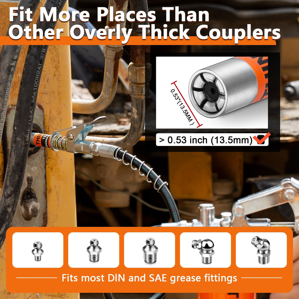 THINKWORK coupler extended to reach deep recessed fitting for easier access