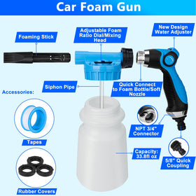 THINKWORK foam gun close-up illustrating adjustable nozzle and foam control