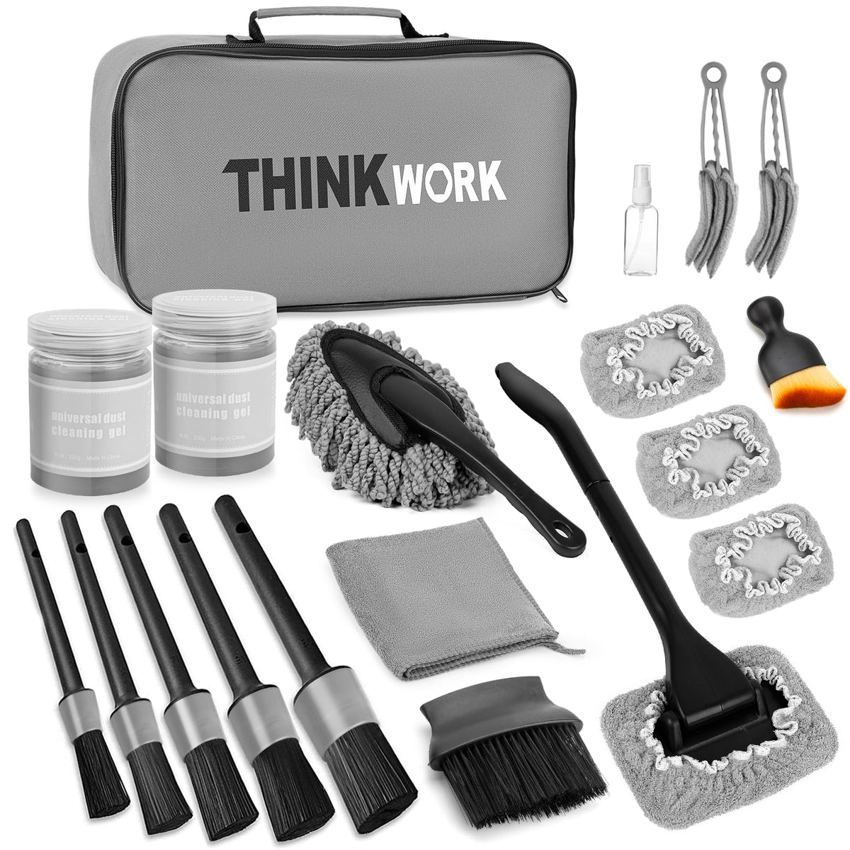 THINKWORK front packaging showing full detailing kit and portable bag benefit organization