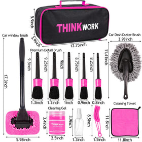 THINKWORK glass brush swivel head fitting curved windshield for streak-free results