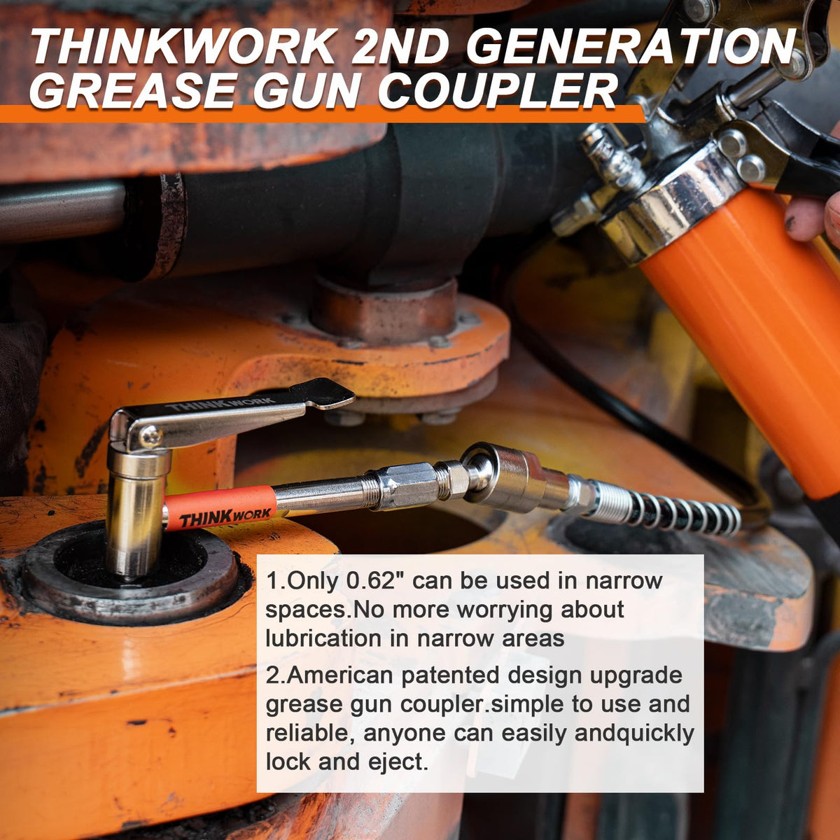 THINKWORK coupler attached to wheel hub showing easier automotive access benefit