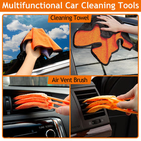 THINKWORK tool in use cleaning dashboard to remove dust and restore appearance