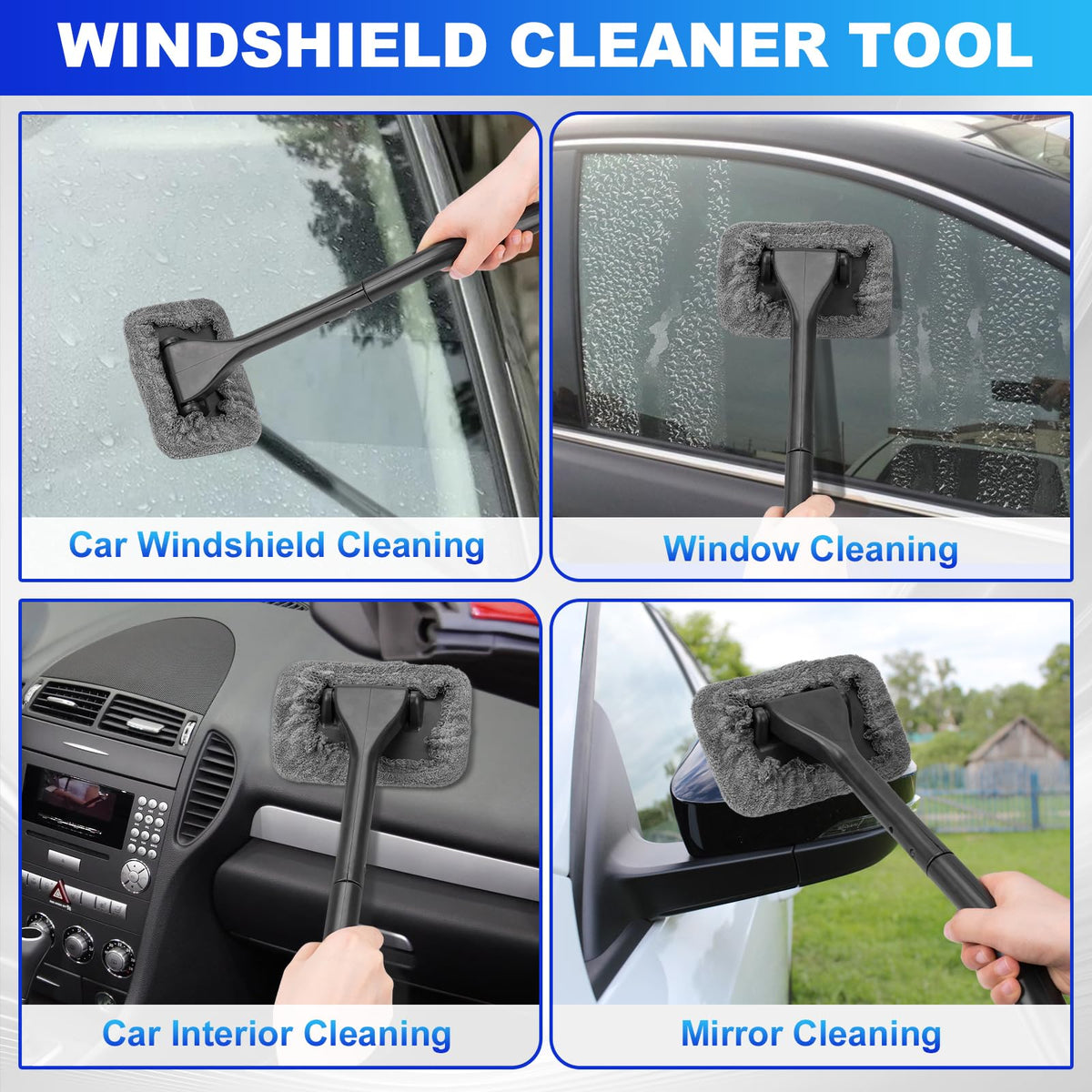 THINKWORK microfiber pads close detail offering streak-free glass cleaning benefit