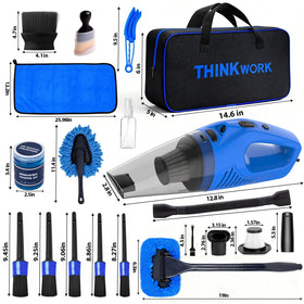 THINKWORK vacuum next to a soda can for scale to show compact, portable size