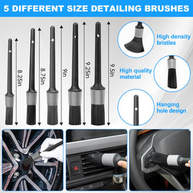 THINKWORK tire brush and wire brushes clearing stubborn grime from rims for restored finish