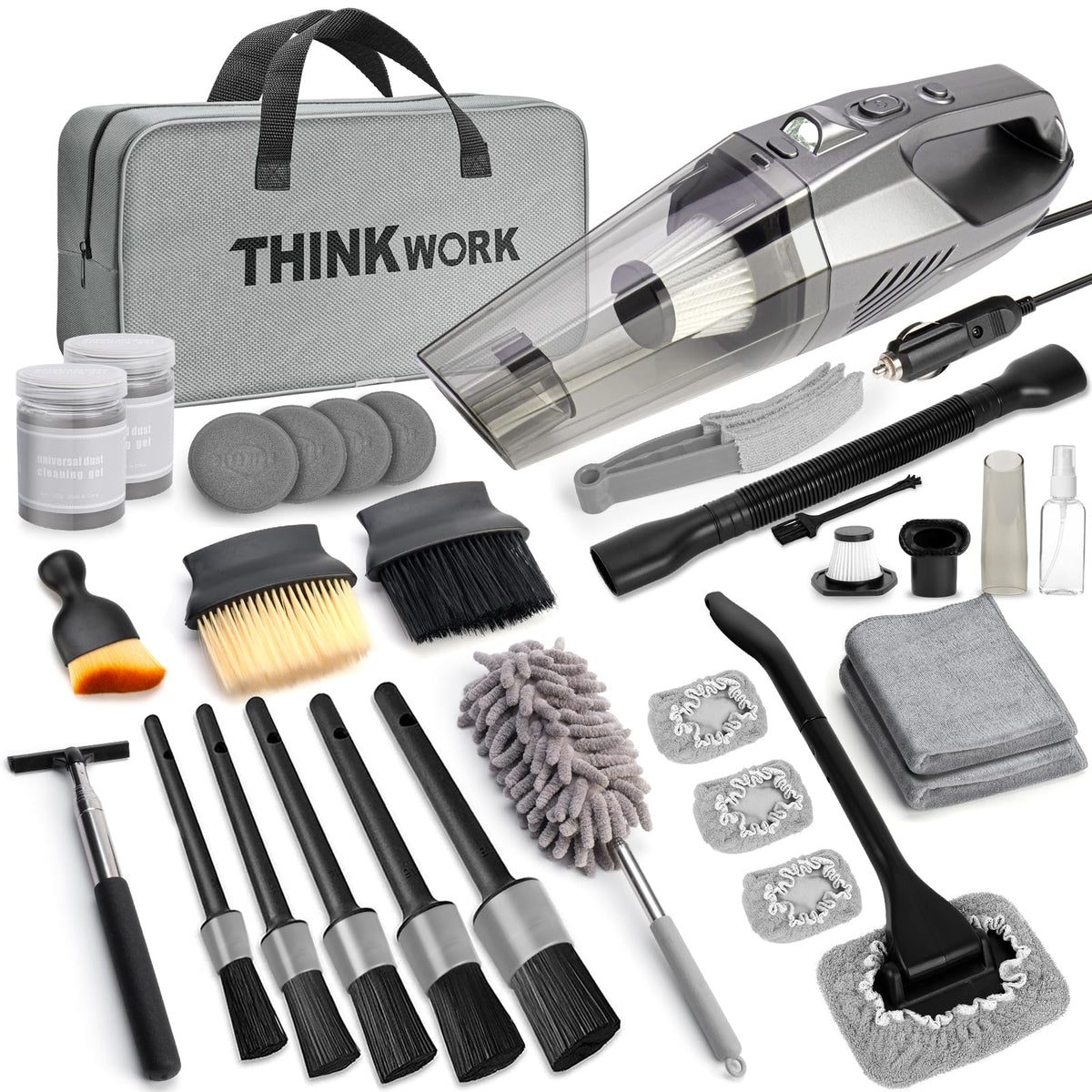 THINKWORK handheld vacuum front view showing compact design and power