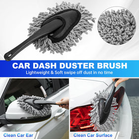 THINKWORK brushes cleaning dashboard and vents to restore airflow and cleanliness