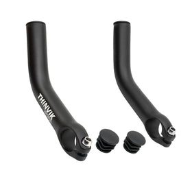 Thinvik front view matte black bar end showing shape and fit benefit