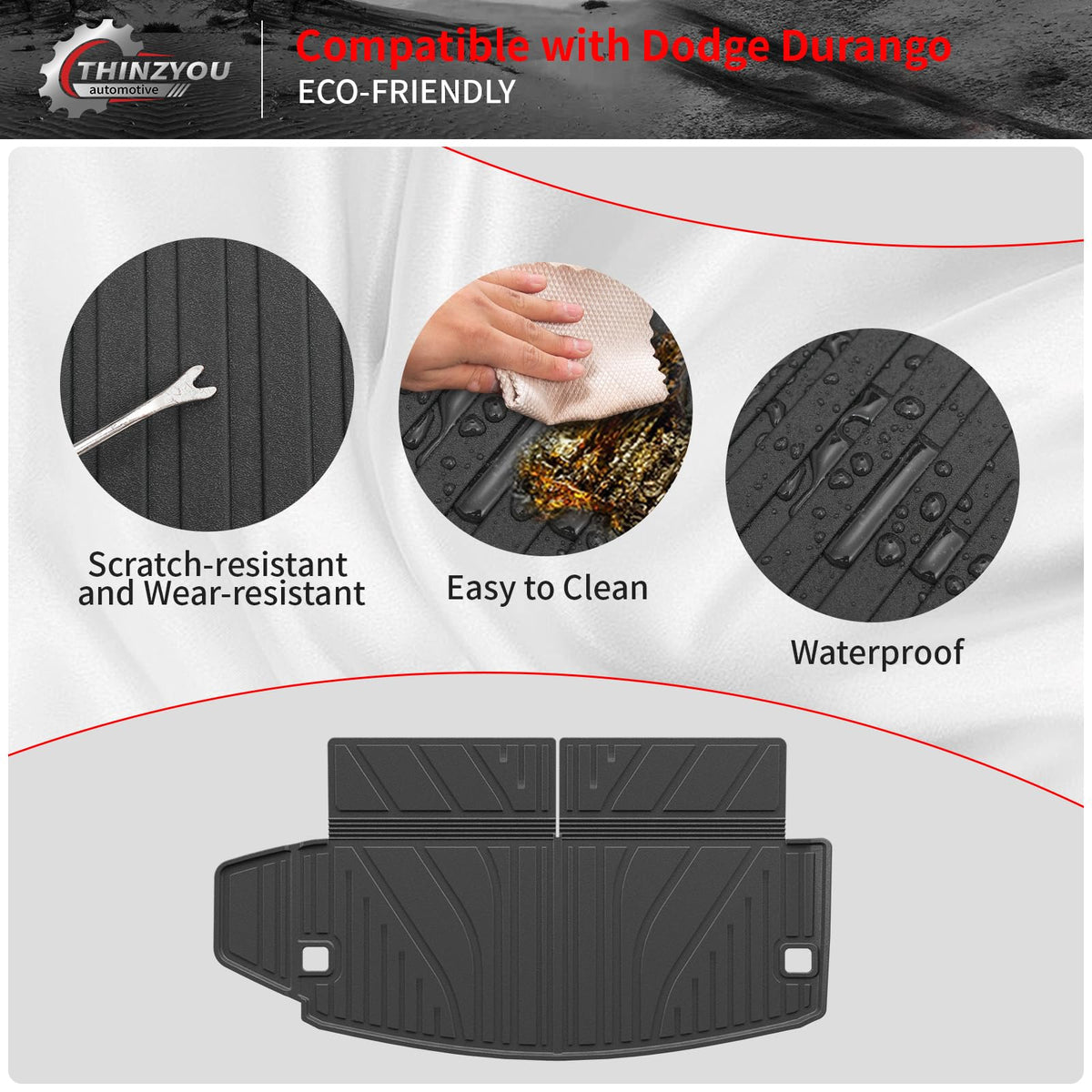 Thinzyou mat size comparison next to Durango seat for scale
