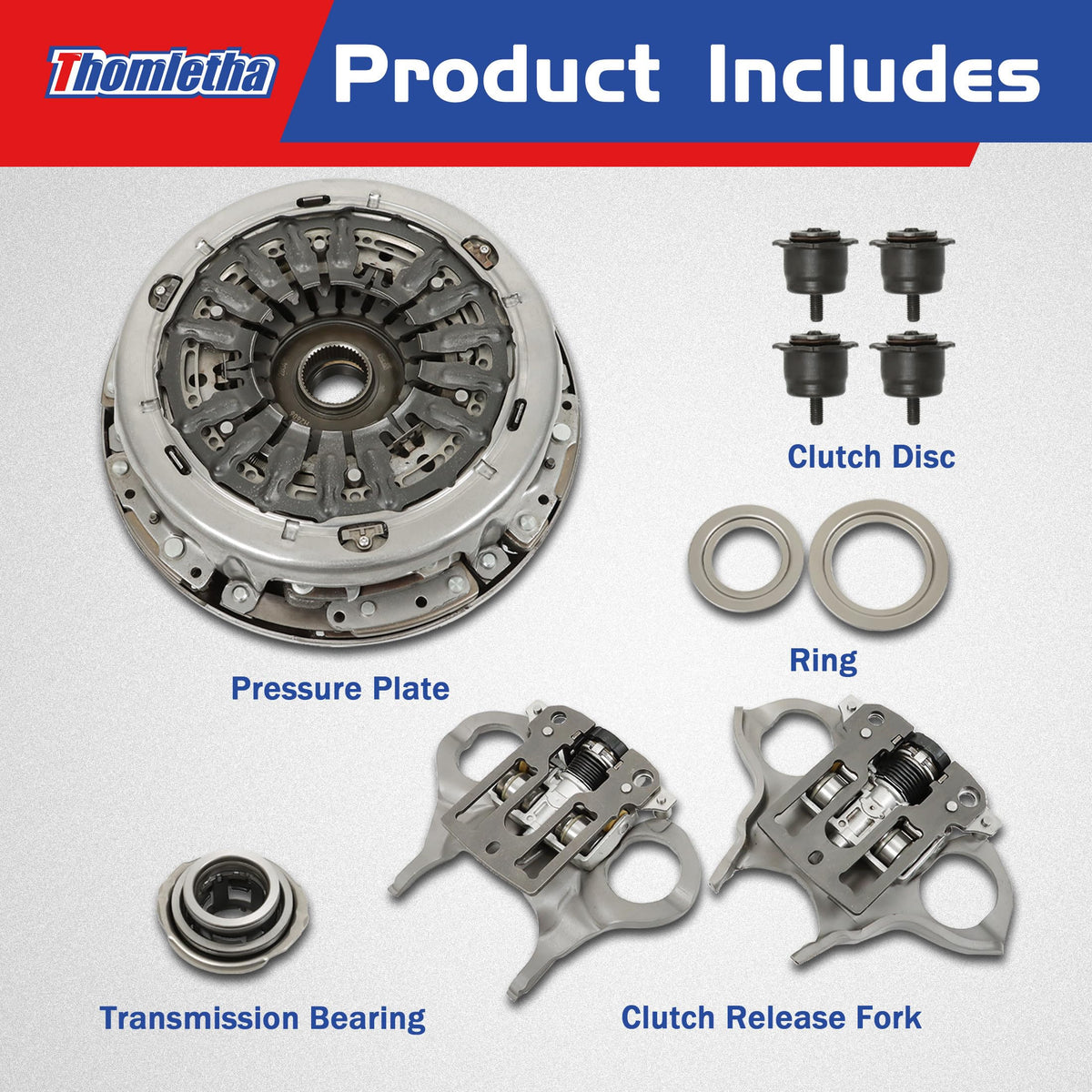 Thomletha clutch fork at installation angle demonstrating ease of fit