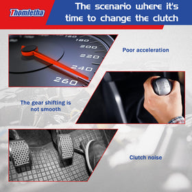 Thomletha clutch fork in garage installation scene showing professional repair