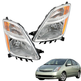 Thomletha front view of both headlights showing chrome finish and clear lenses for visual update