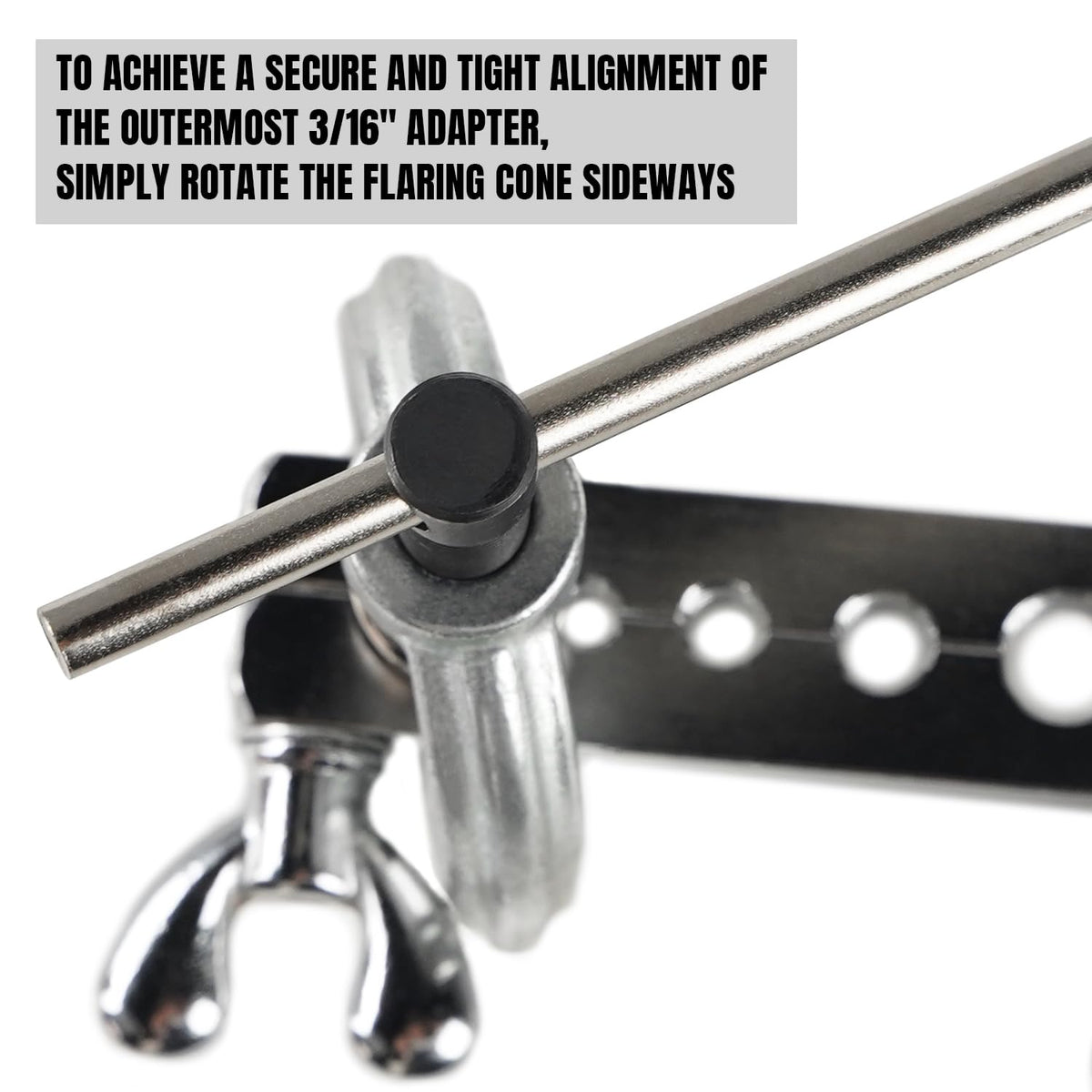 Thorstone five adapters arranged by size for accurate tube centering