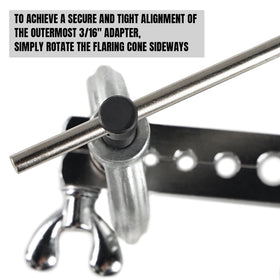 Thorstone five adapters arranged by size for accurate tube centering