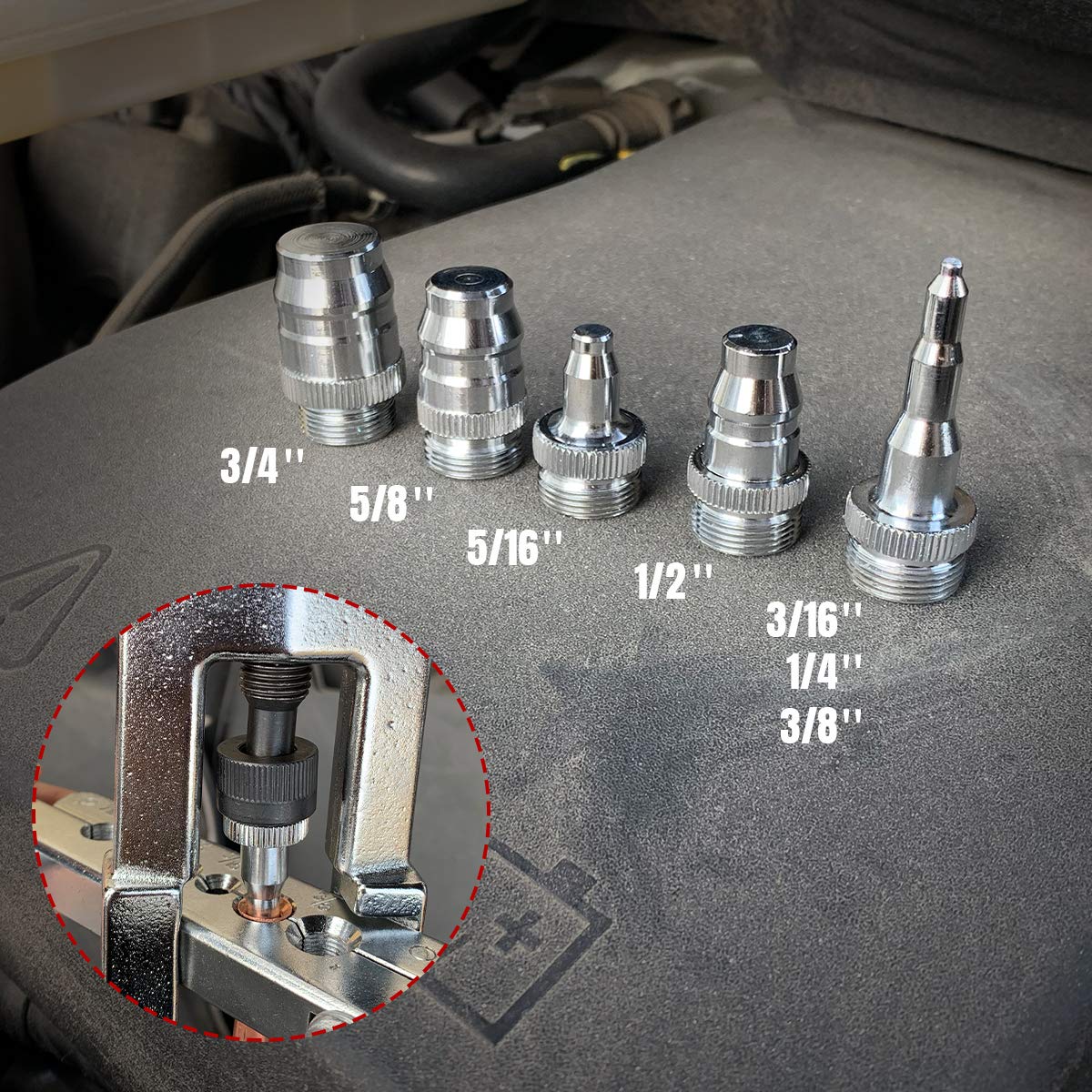Thorstone flaring bars detail showing multiple holes for size versatility