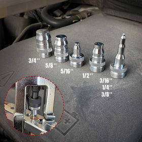 Thorstone flaring bars detail showing multiple holes for size versatility