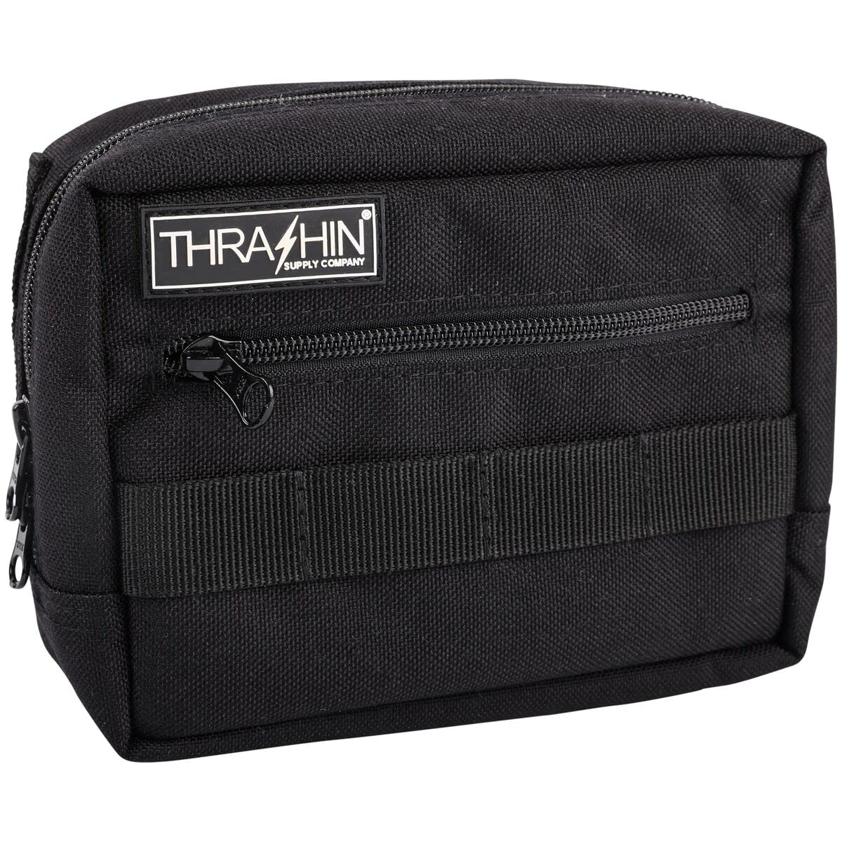 THRASHIN handlebar bag front view showing compact pack and quick access benefit