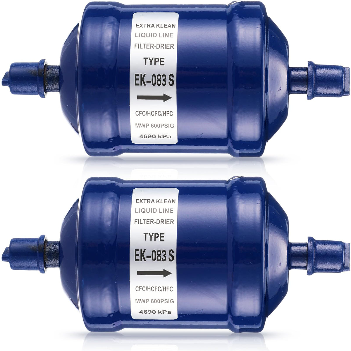 Threlaco EK-083S front view showing compact dark-blue body and label, durable protection