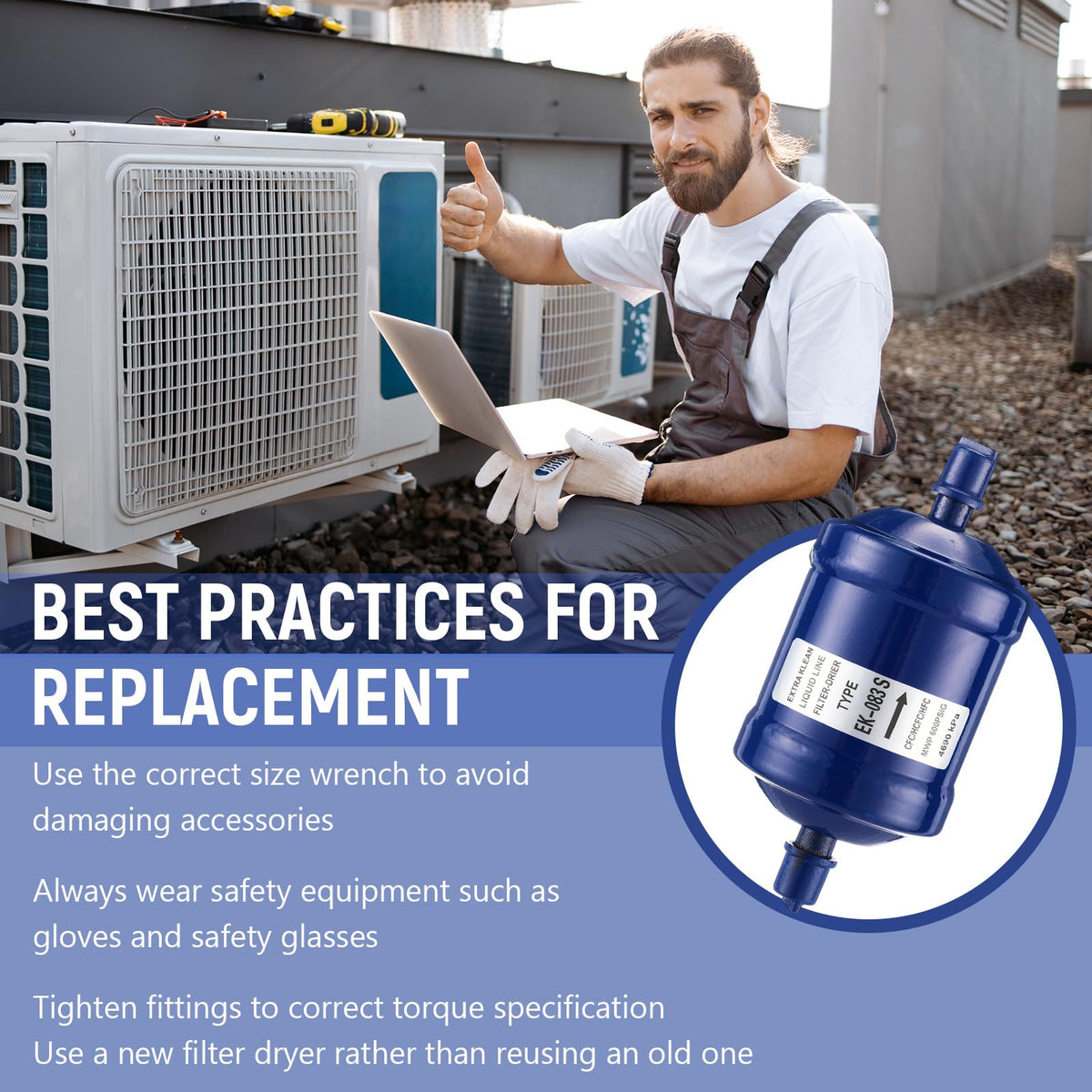 Threlaco EK-083S boxed packaging and product label, ready for technician use