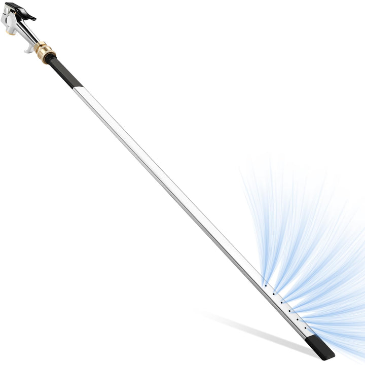 Threlaco wand front view showing full length and slim profile, enabling easier reach