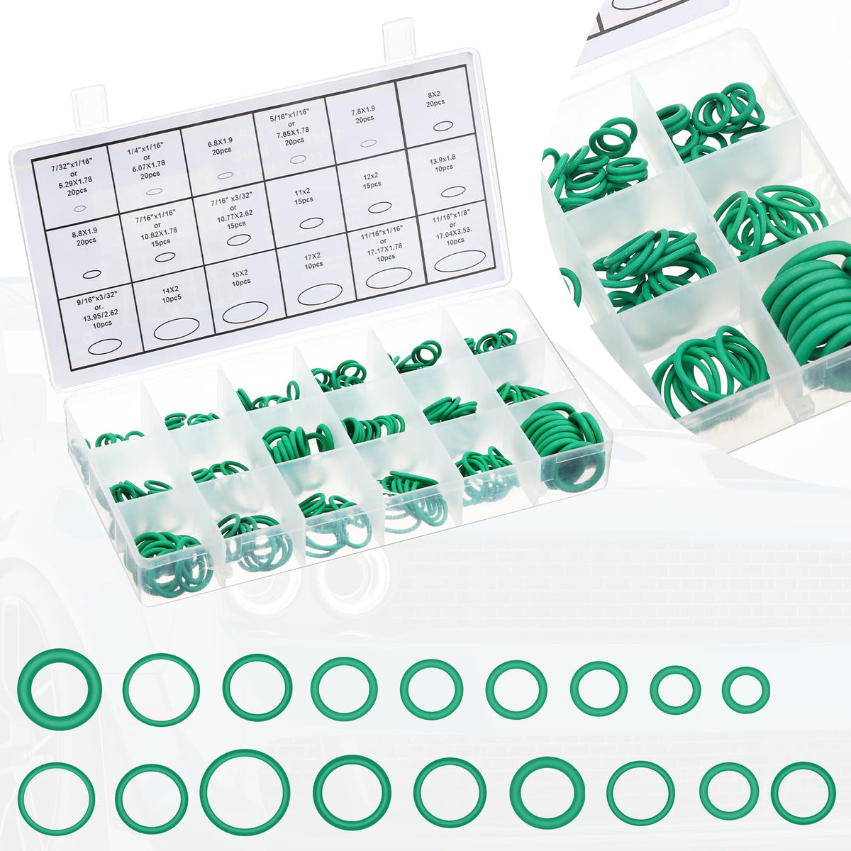 Threlaco kit in use during A/C hose replacement demonstrating quick part matching and repair speed