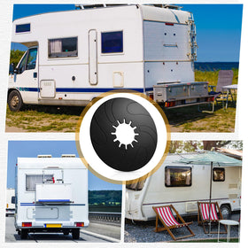 Threlaco plate as RV couples to trailer highlighting quieter, low-maintenance towing benefit