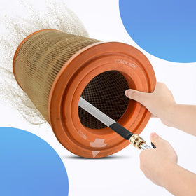 Threlaco in use at a radiator removing debris for improved airflow