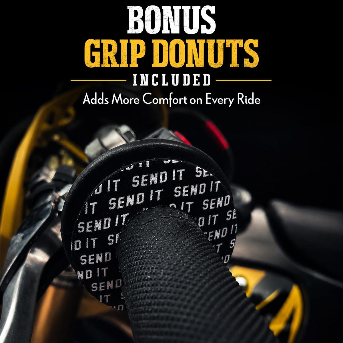 ThrottlePak pair of black grip donuts packaged with pad adding hand comfort