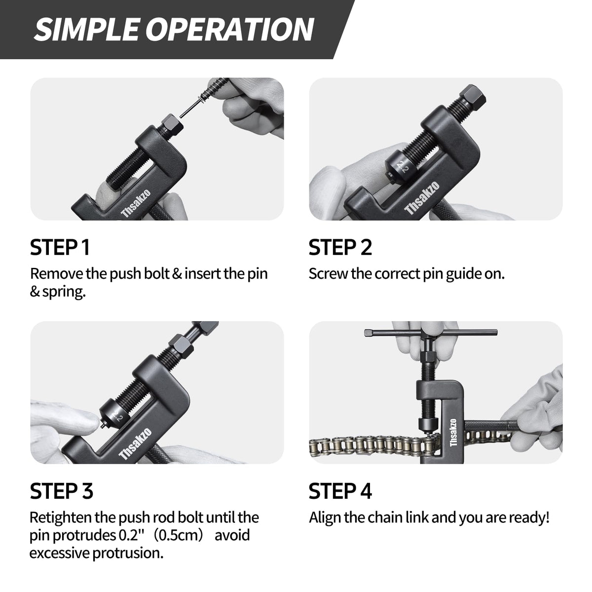 Thsakzo ergonomic handle and lever detail for comfortable leverage