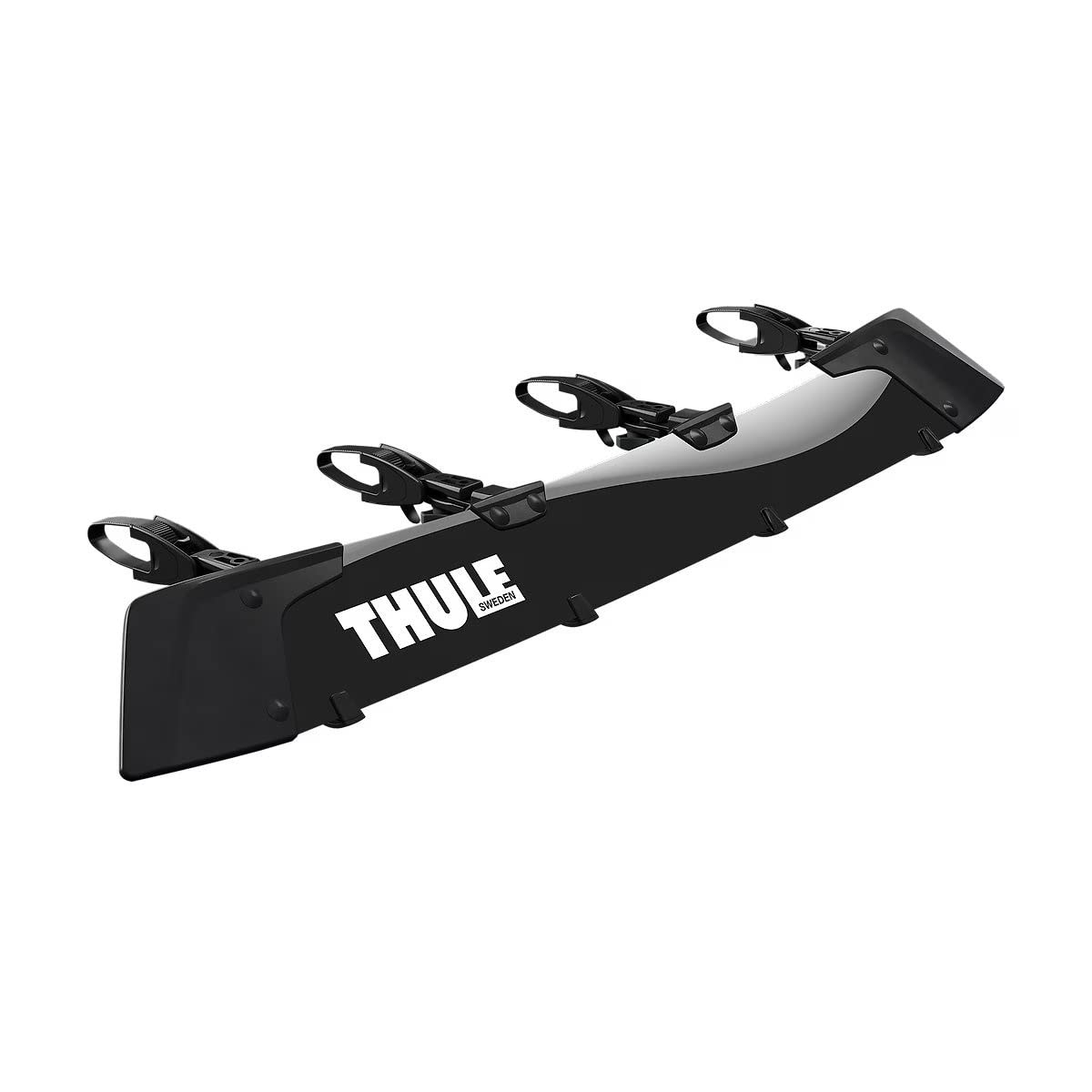 Thule AirScreen XT front profile showing sleek black fairing reducing wind