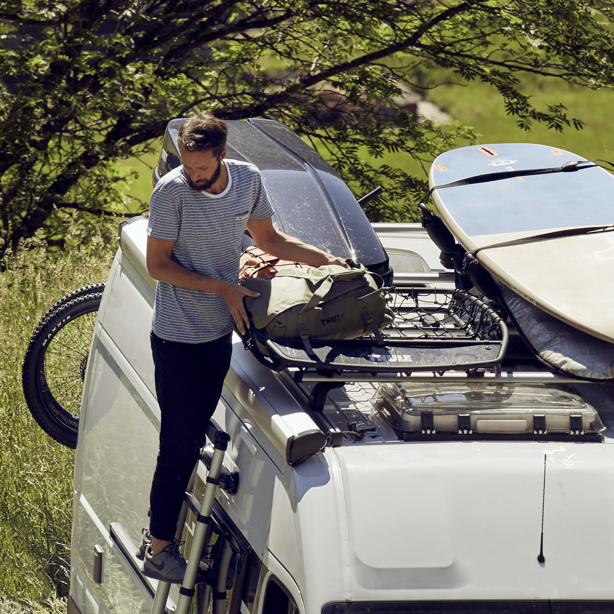 Thule Canyon XT wind fairing detail improving airflow and reducing road noise