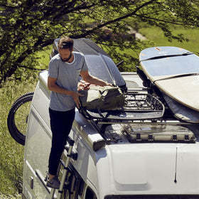 Thule Canyon XT wind fairing detail improving airflow and reducing road noise