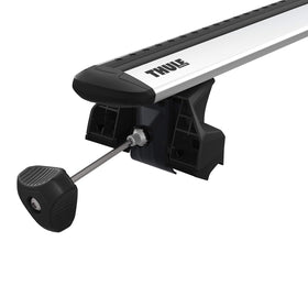 Thule Evo feet installed on vehicle illustrating sturdy roof attachment benefit