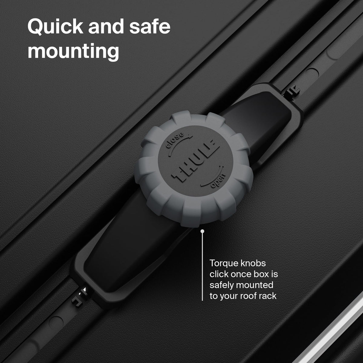 Thule Force 3 XL US side profile showing aerodynamic shape reduces wind noise benefit