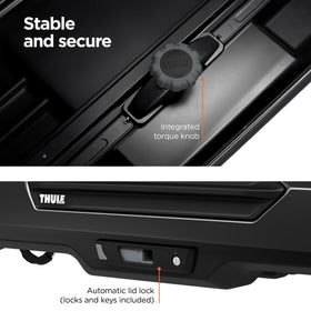 Thule Motion 3 XL PowerClick mount close-up ensuring fast secure fit