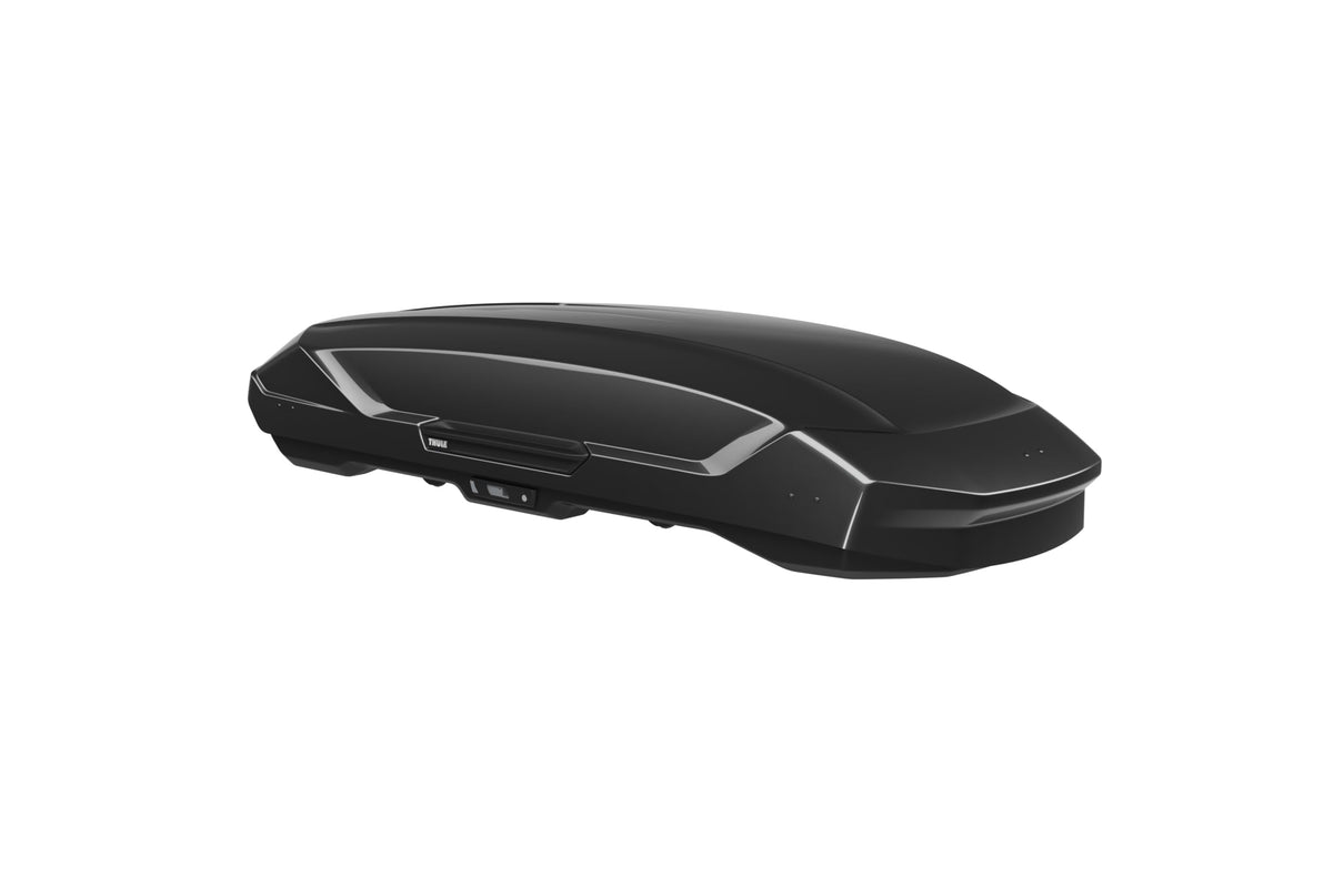 Thule Motion 3 XXL front profile showing aerodynamic shape and reduced drag benefit