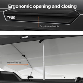 Thule Motion 3 XXL interior packed with gear illustrating organized storage capacity