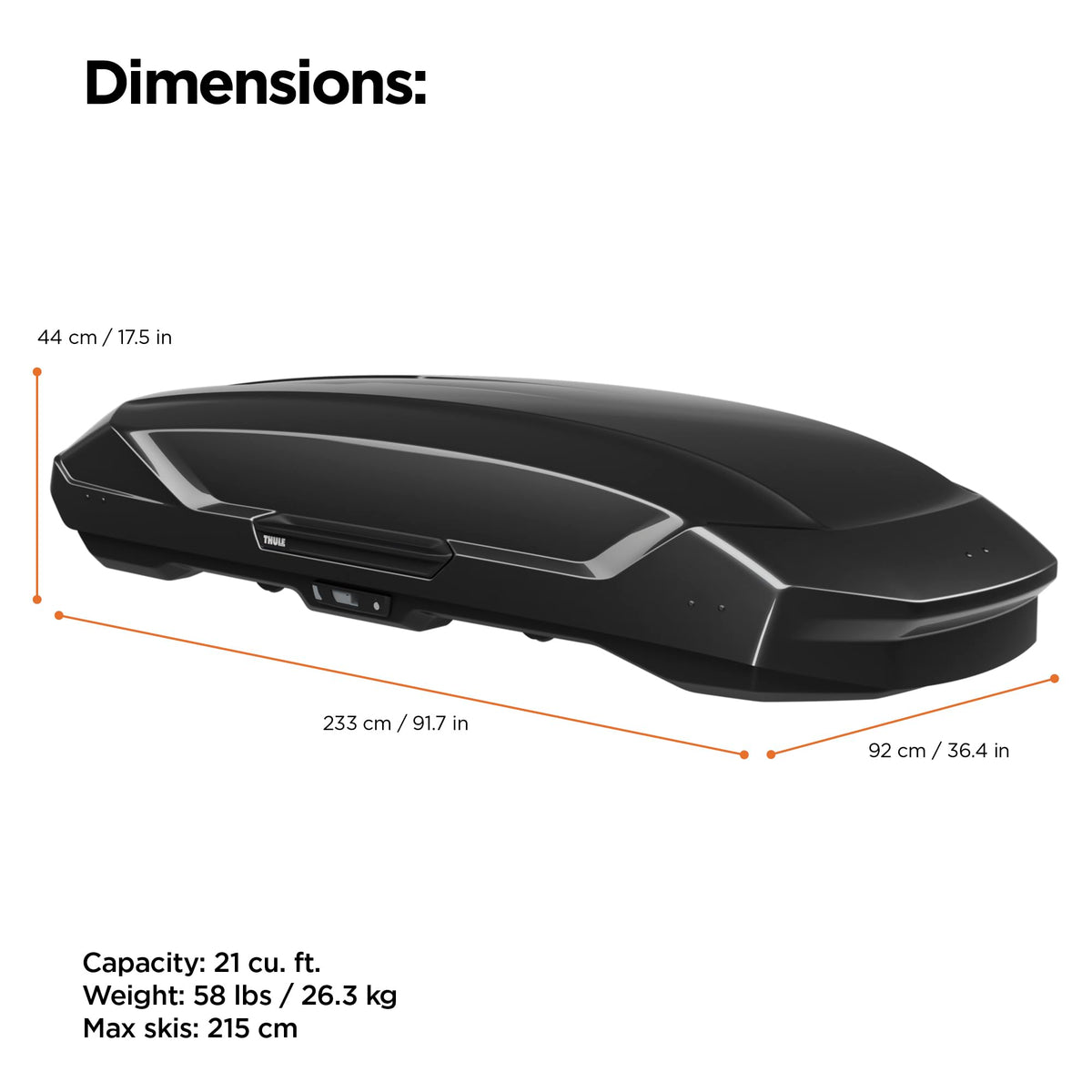 Thule Motion 3 XXL on vehicle during trip highlighting added cargo space benefit