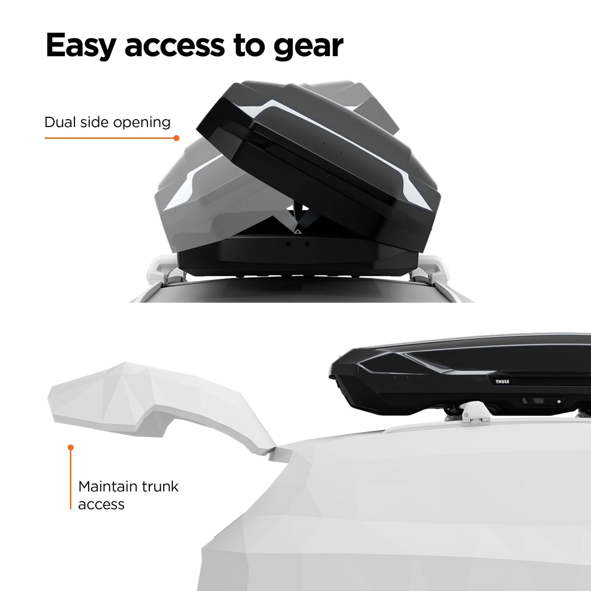 Thule Motion 3 XXL mounted on car demonstrating stable fit and easy mounting