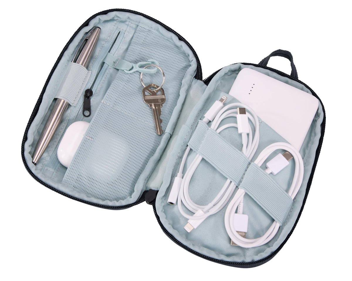 Thule Subterra PowerShuttle small opened layout showing organized pockets and loops